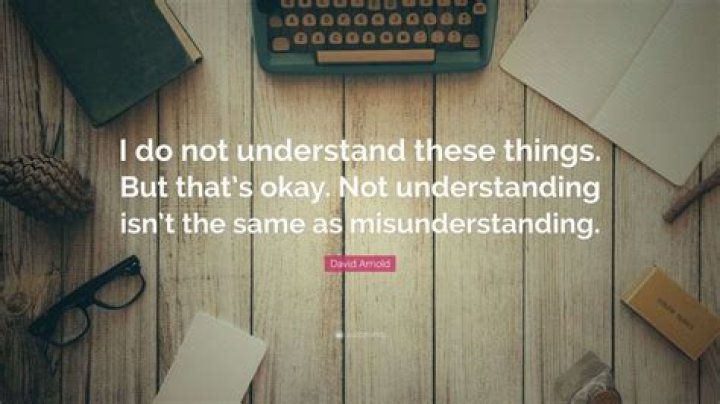 Are confused and not understanding the same thing?