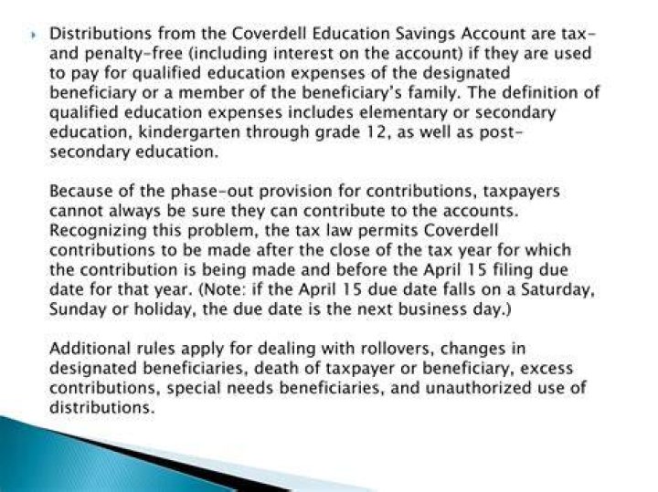 Are Coverdell distributions tax-free?