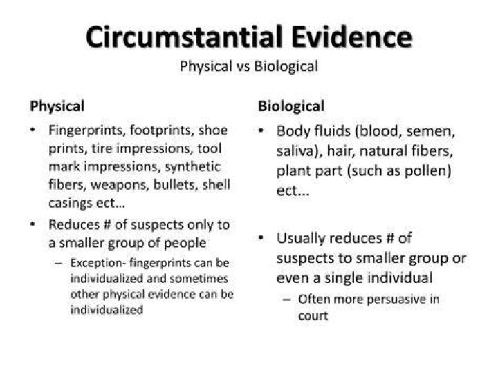 Are footprints direct or circumstantial evidence?
