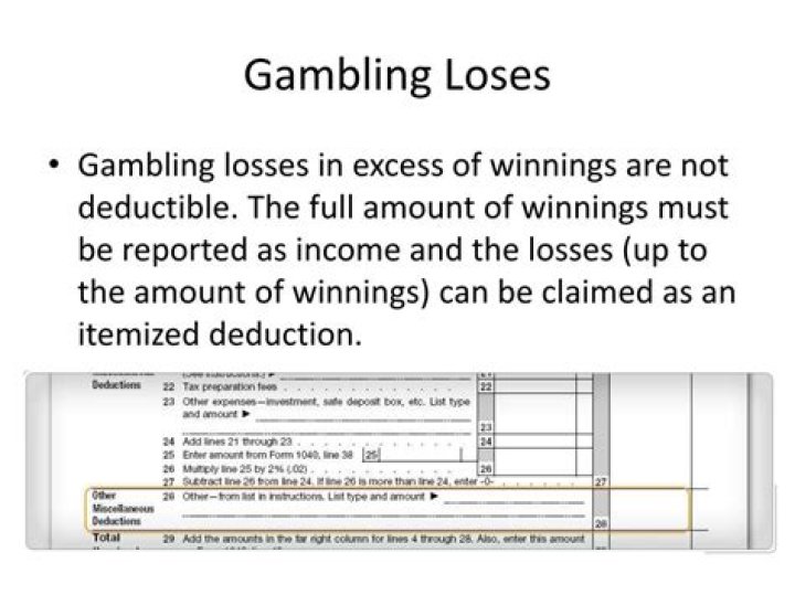 Are gambling losses subject to the 2 limit?