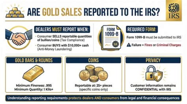 Are gold purchases reported to IRS?
