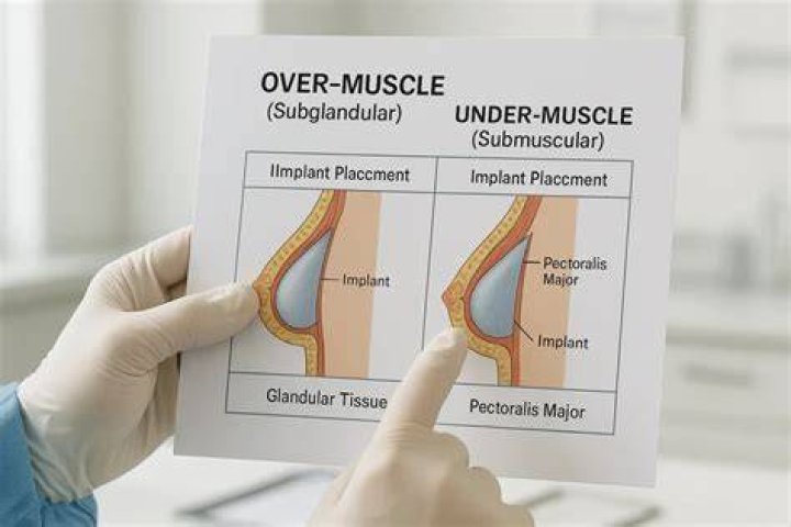 Are implants better over or under the muscle?