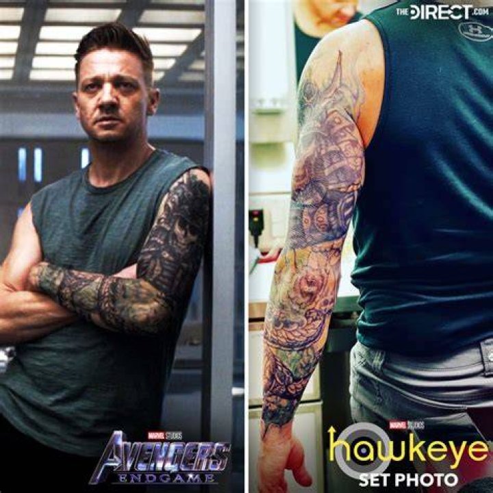 Are Jeremy Renner's tattoos real?