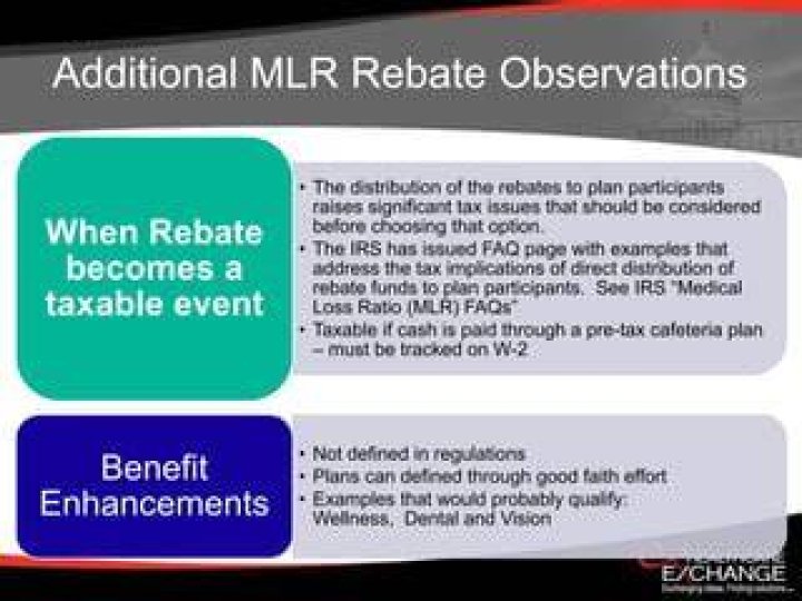 Are medical rebates taxable?