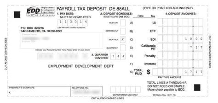 Are payroll taxes paid to EDD?