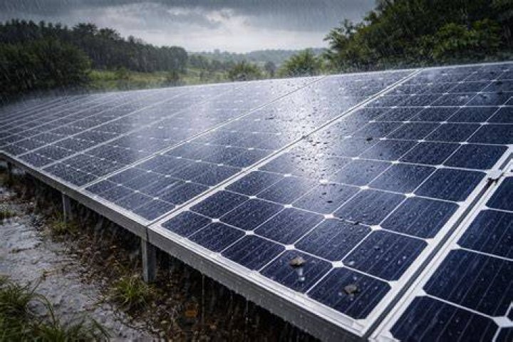 Are solar panels loud in the rain?