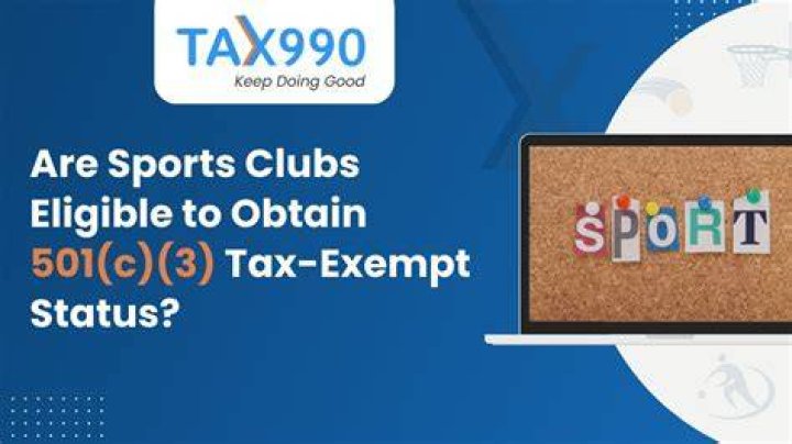 Are sports clubs tax exempt?