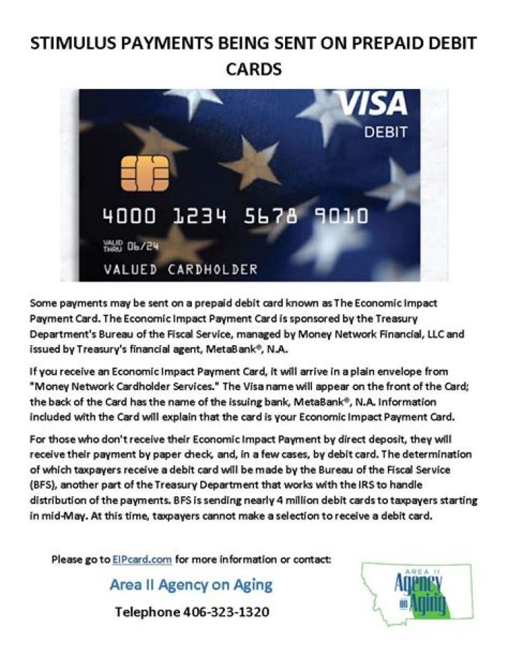 Are stimulus payments being sent on debit cards?