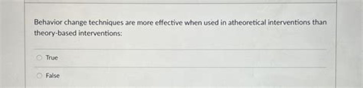 Are theory based interventions more effective?