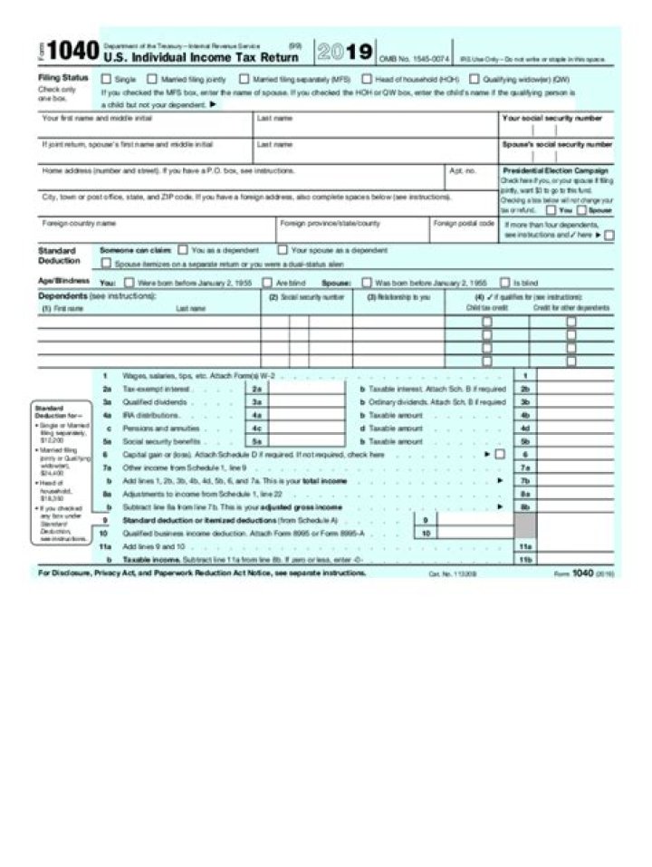 Are there any federal tax forms for 2019?