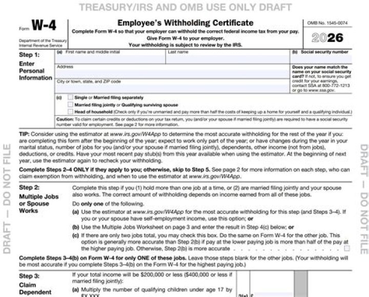 Are W-4 forms sent to the IRS?