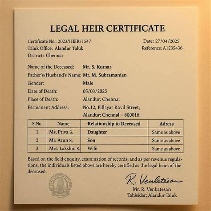 Can a brother be a legal heir?