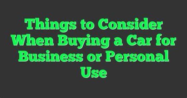 Can a business purchase a car for personal use?