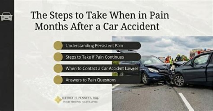 Can a car accident cause pain months later?