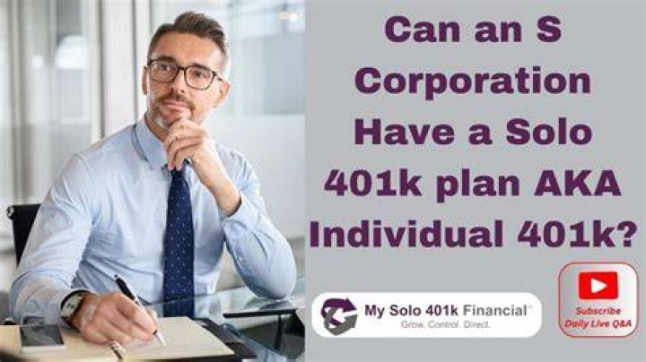 Can a corporation have a Solo 401k?