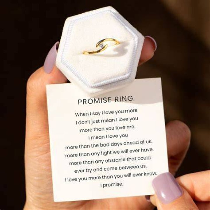 Can a girl buy herself a promise ring?