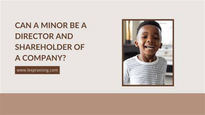 Can a minor start a company?