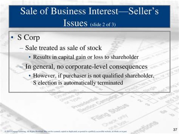 Can A S Corp sale be treated as an asset sale?