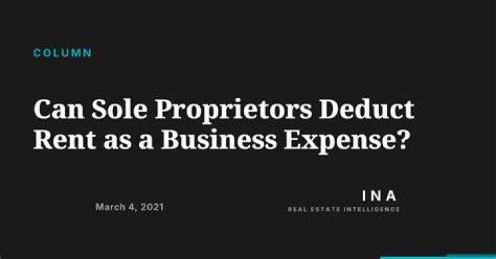 Can a sole proprietor rent from himself?