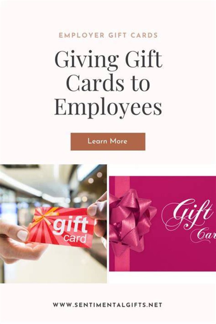 Can an employer give a gift card to an employee?