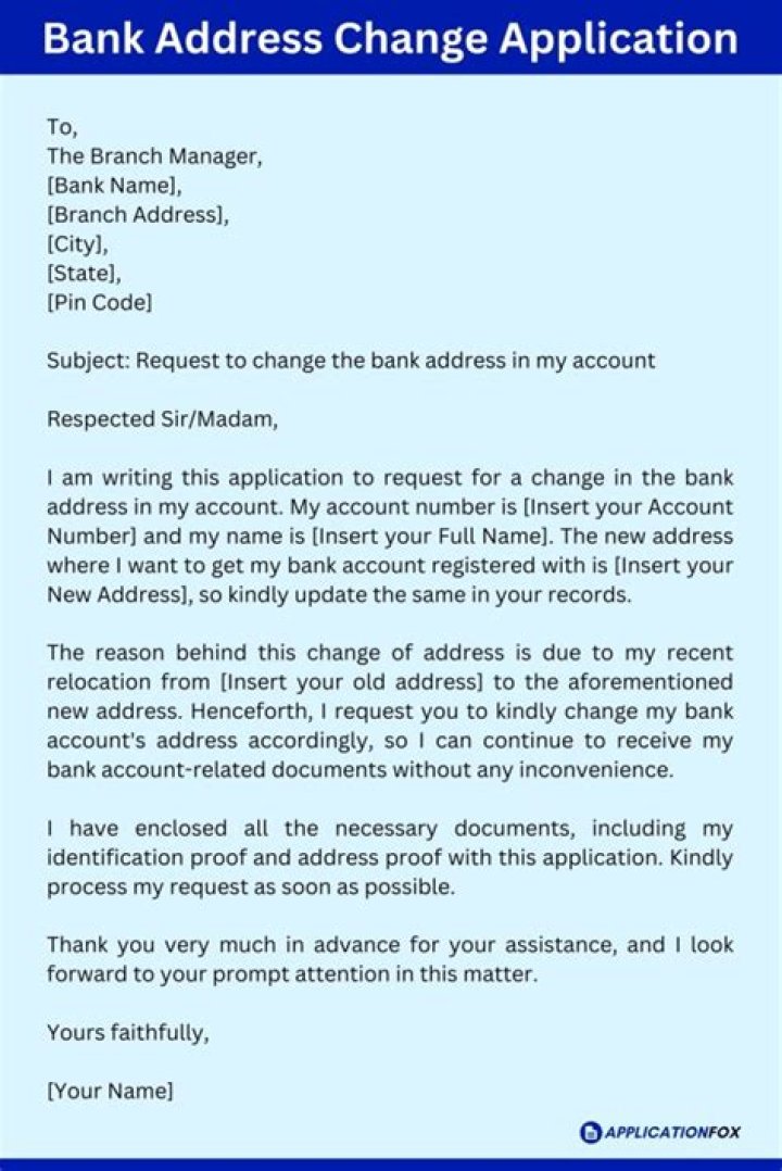 Can bank address be changed online?