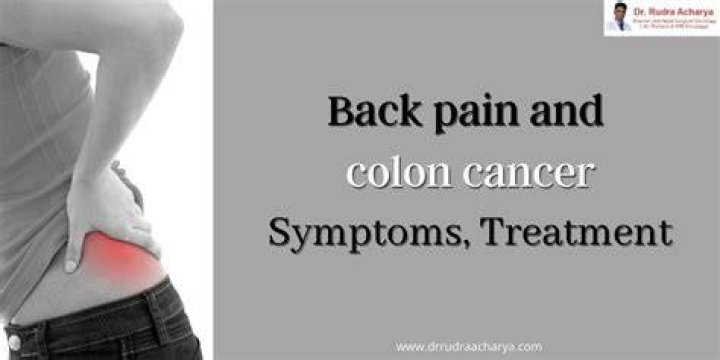 Can colon pain be felt in the back?