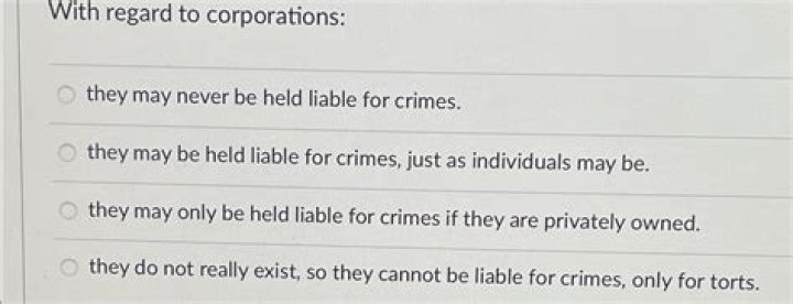 Can corporations be held liable for crimes they commit?