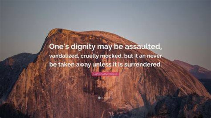 Can dignity be taken away?