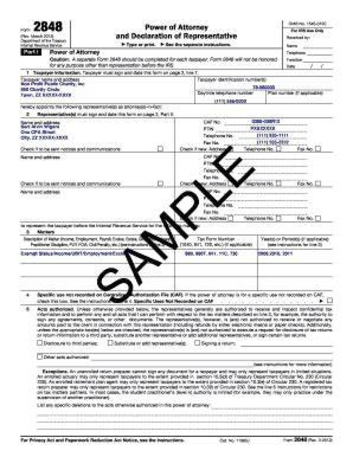 Can Form 2848 be filed electronically?