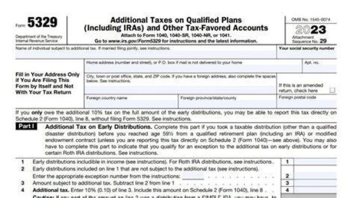 Can Form 5329 be filed by itself?