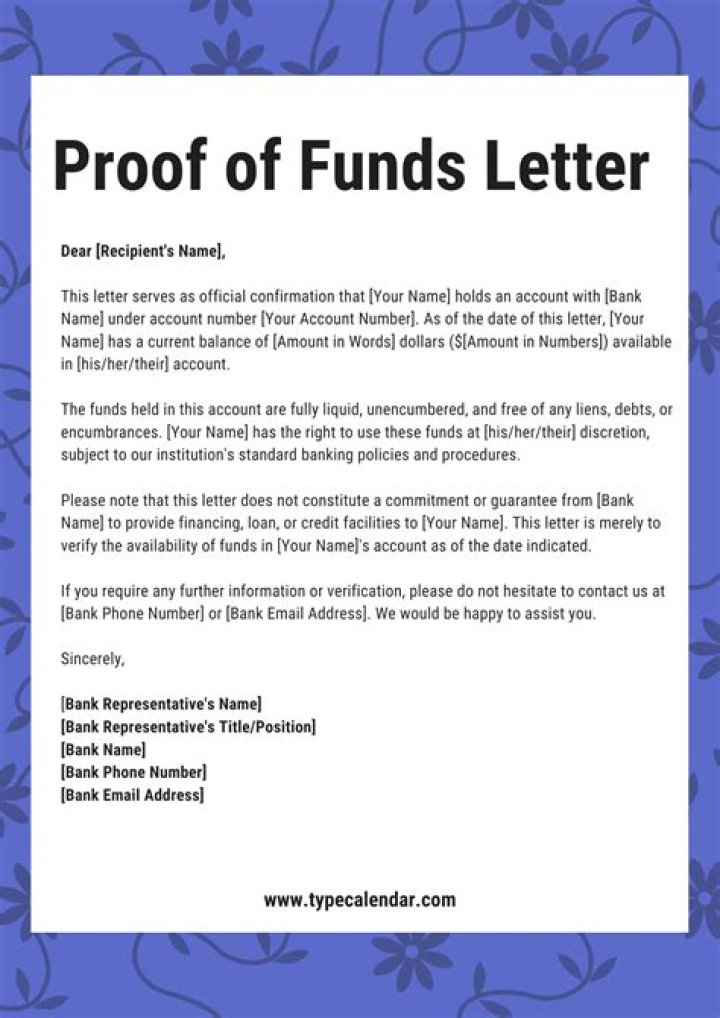 Can I ask for proof of funds?