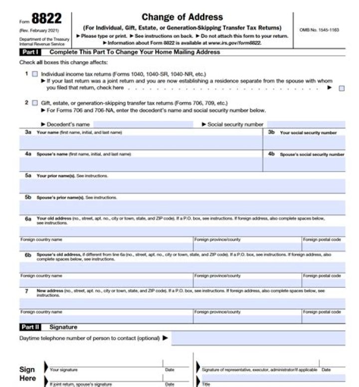 Can I do Form 8822 online?