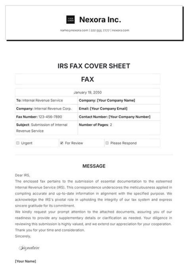 Can I fax a letter to the IRS?