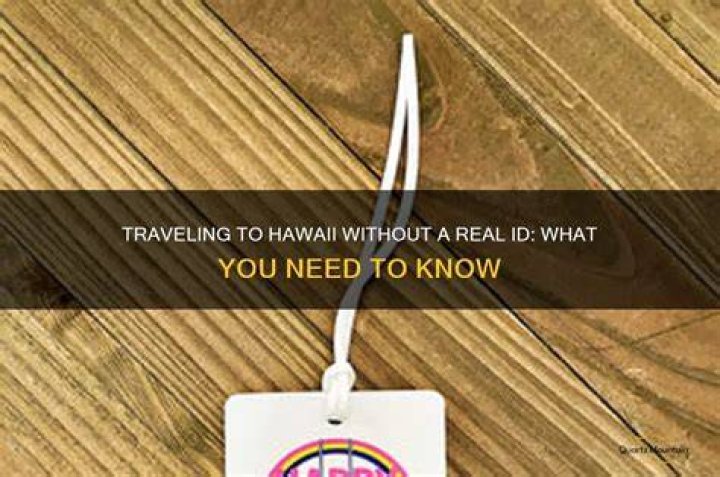 Can I fly to Hawaii without a REAL ID?
