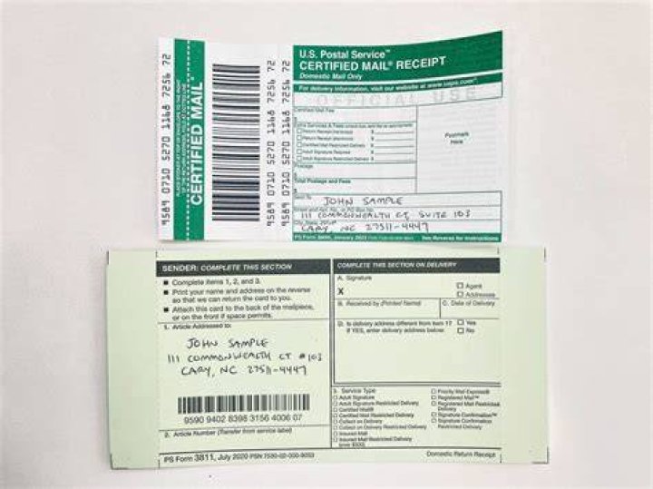 Can I get a Return Receipt after mailing?