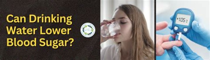 Can I lower my blood sugar by drinking water?