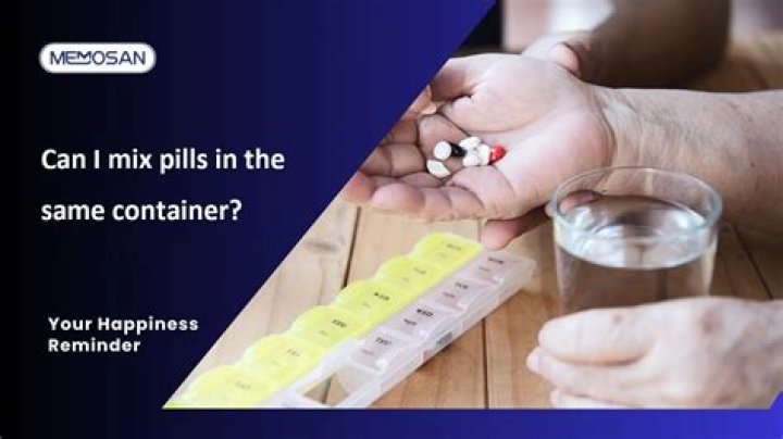 Can I mix pills in same container?