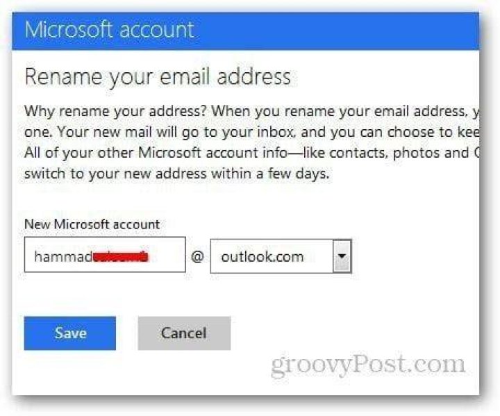 Can I rename my Hotmail email address?