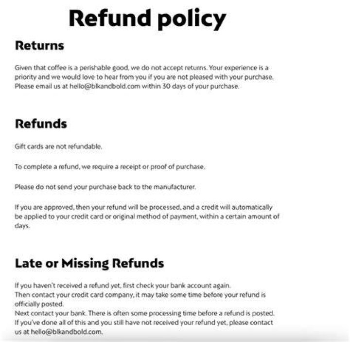 Can I return an item for a full refund?