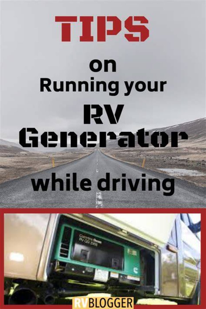 Can I run my RV generator while driving?