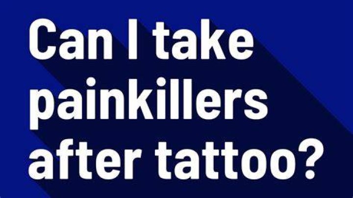 Can I take painkillers after a tattoo?