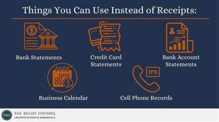 Can I use bank statements instead of receipts?