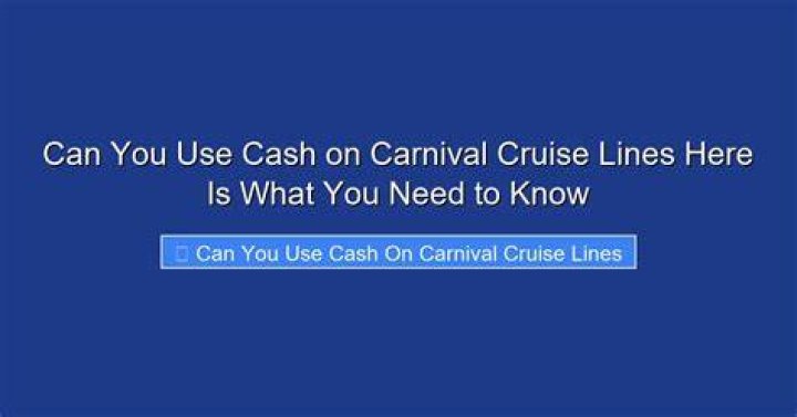 Can I use cash on Disney Cruise?