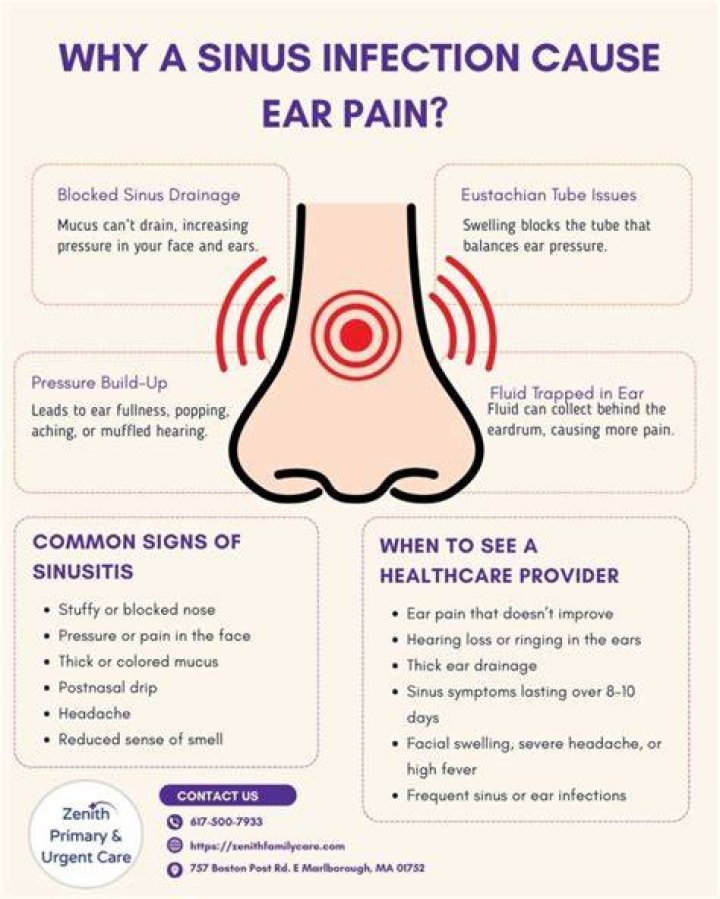Can sinus infection cause pulsating in ear?
