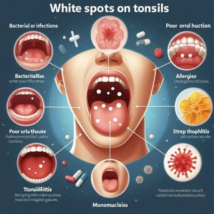 Can white spots on tonsils be viral?