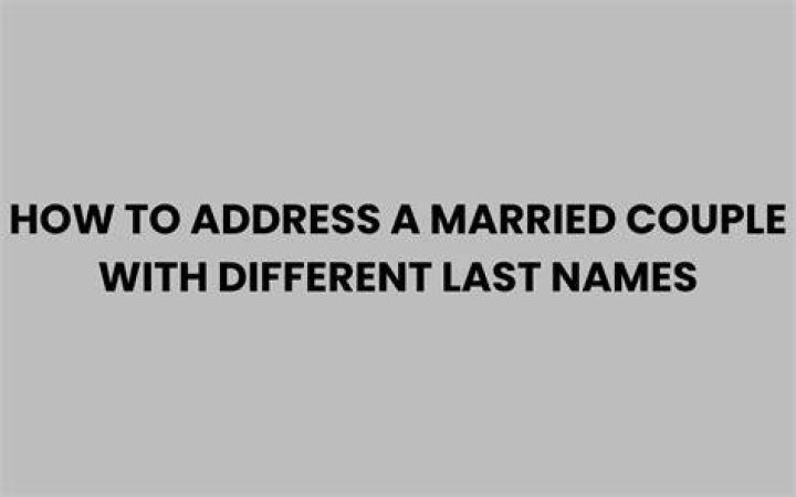 Can you be married and have different last names?