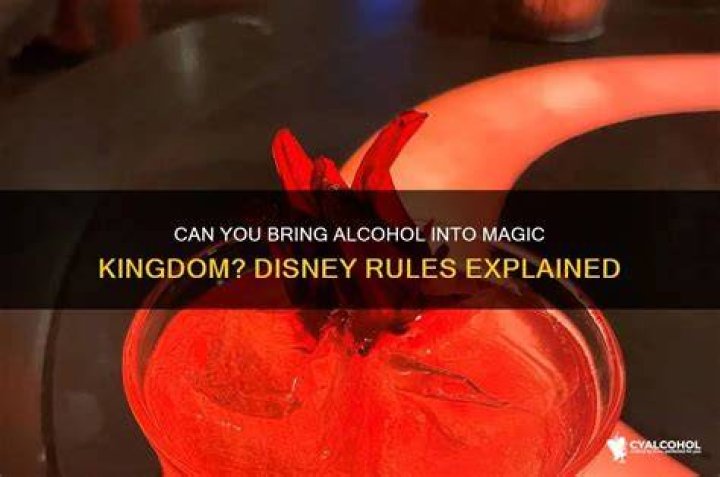 Can you bring alcohol into Disney?