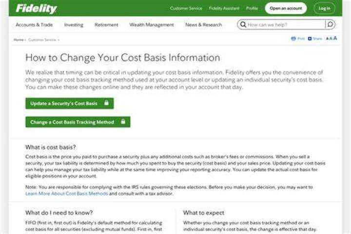 Can you change cost basis method after sale?