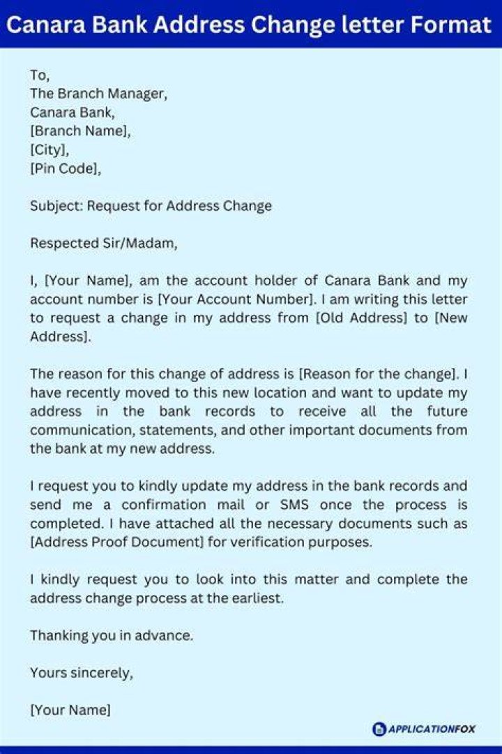 Can you change your address on your bank account?