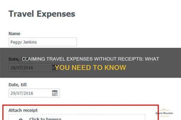 Can you claim cash expenses without receipts?